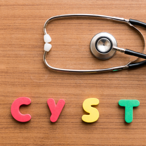 hemorrhagic cyst meaning in hindi